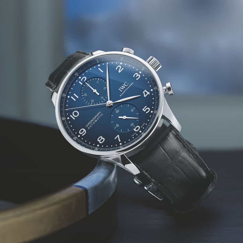 Chris Evans' IWC Portugieser Chronograph watch.