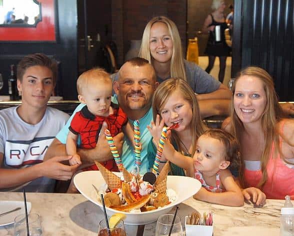 Chuck Liddell with his family on Vacation