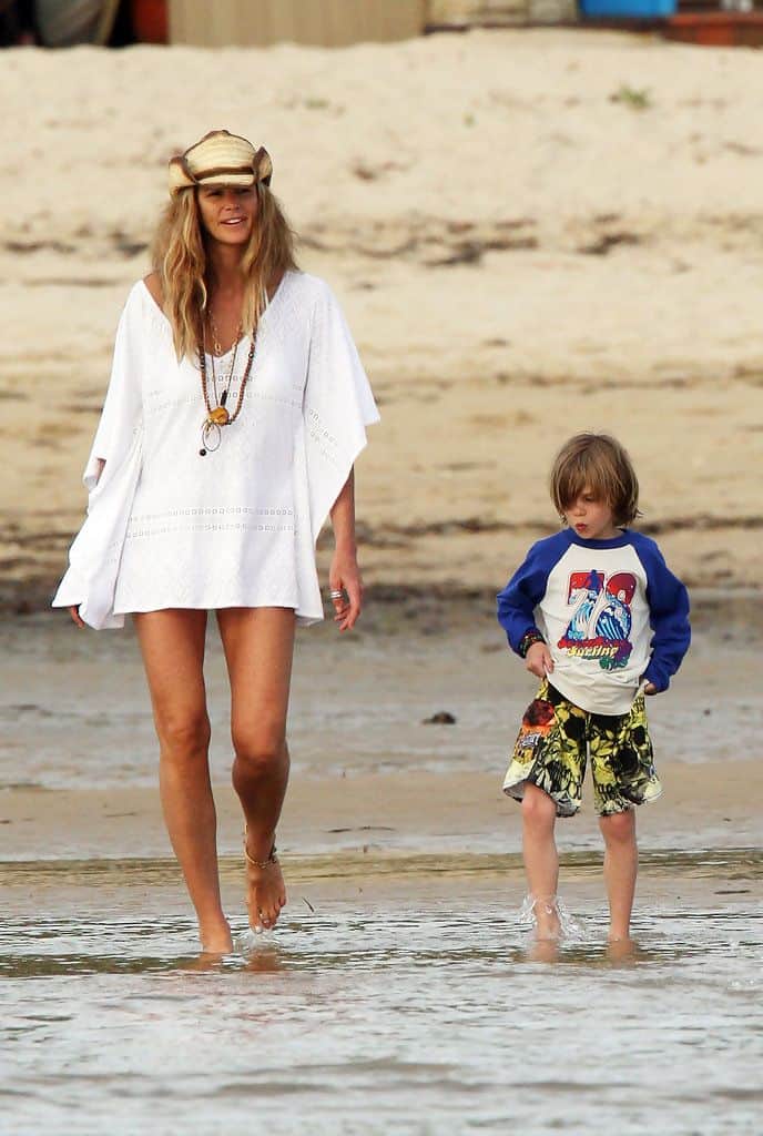 Elle and her son enjoying beach vacation in Miami