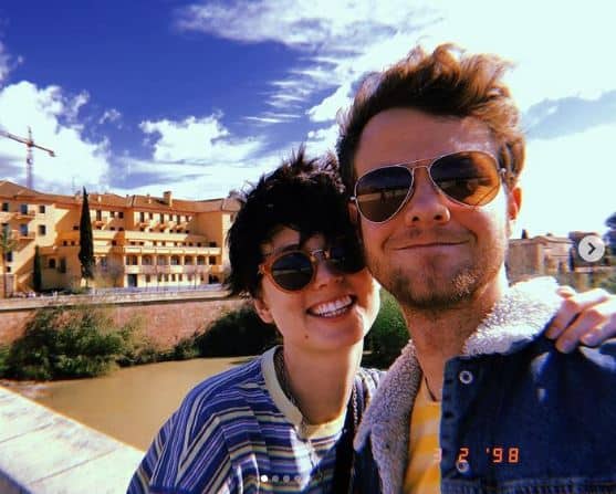 Jack Quaid along with his girlfriend lizzey in Valencia Spain.