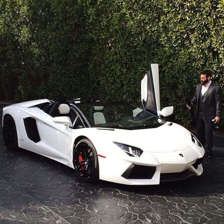 A white Lamborghini