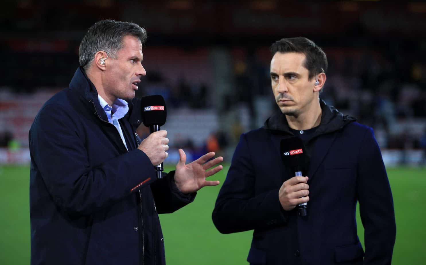 Jamie and Neville as pundit for sky sports