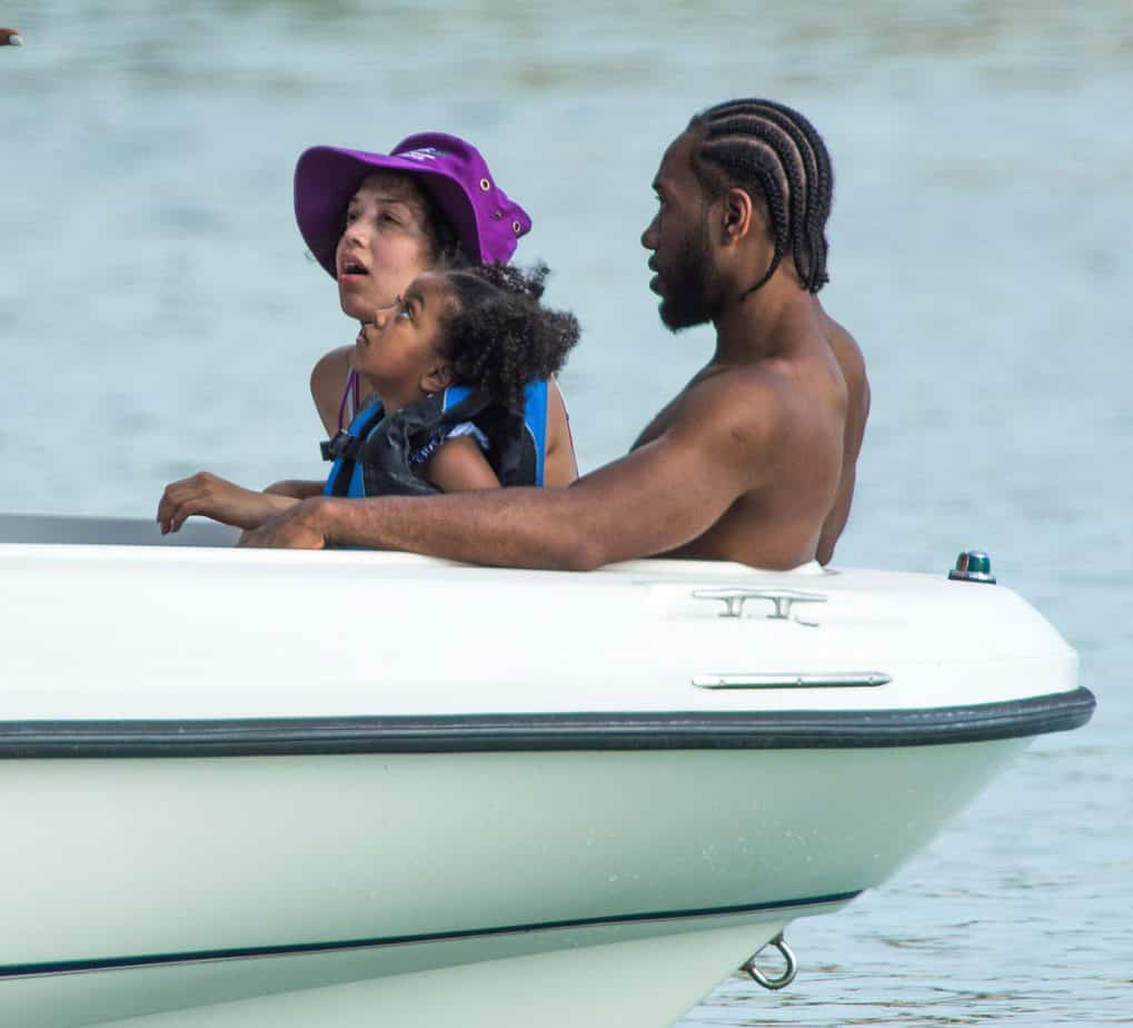 Kawhi with his family in Barbados