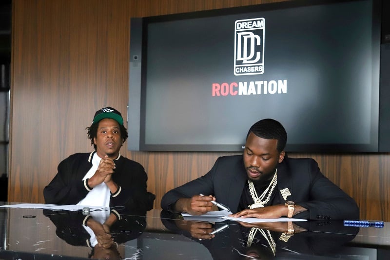 Meek Mill with Roc Nation.