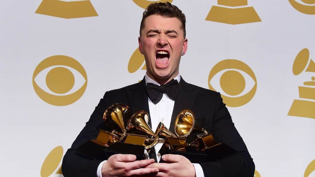 Sam after winning four Grammy Awards (Source: BBC)