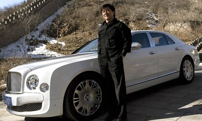 Jackie Chan With His Bentley