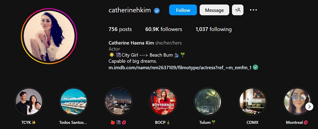 Catherine Haena Kim Instagram