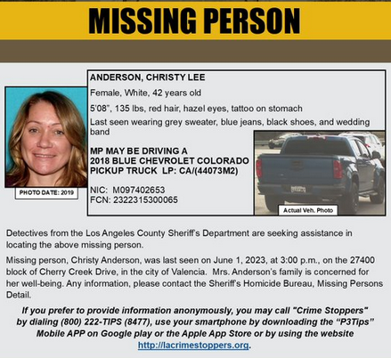 Christy Anderson Missing