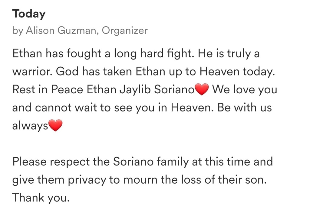 Ethan Soriano Accident