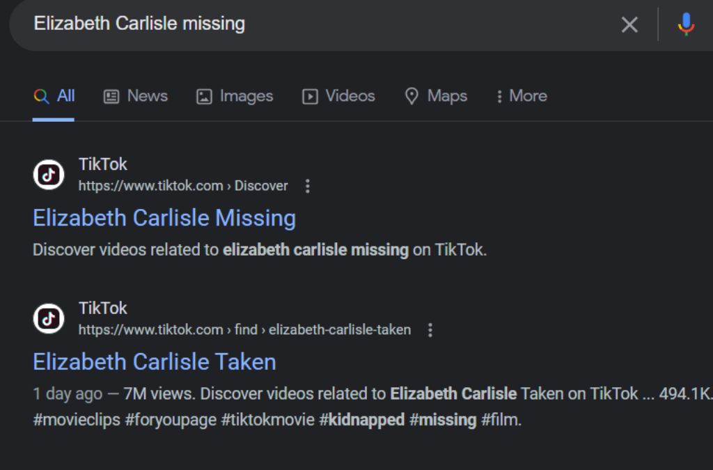 Elizabeth Carlisle Kidnapped