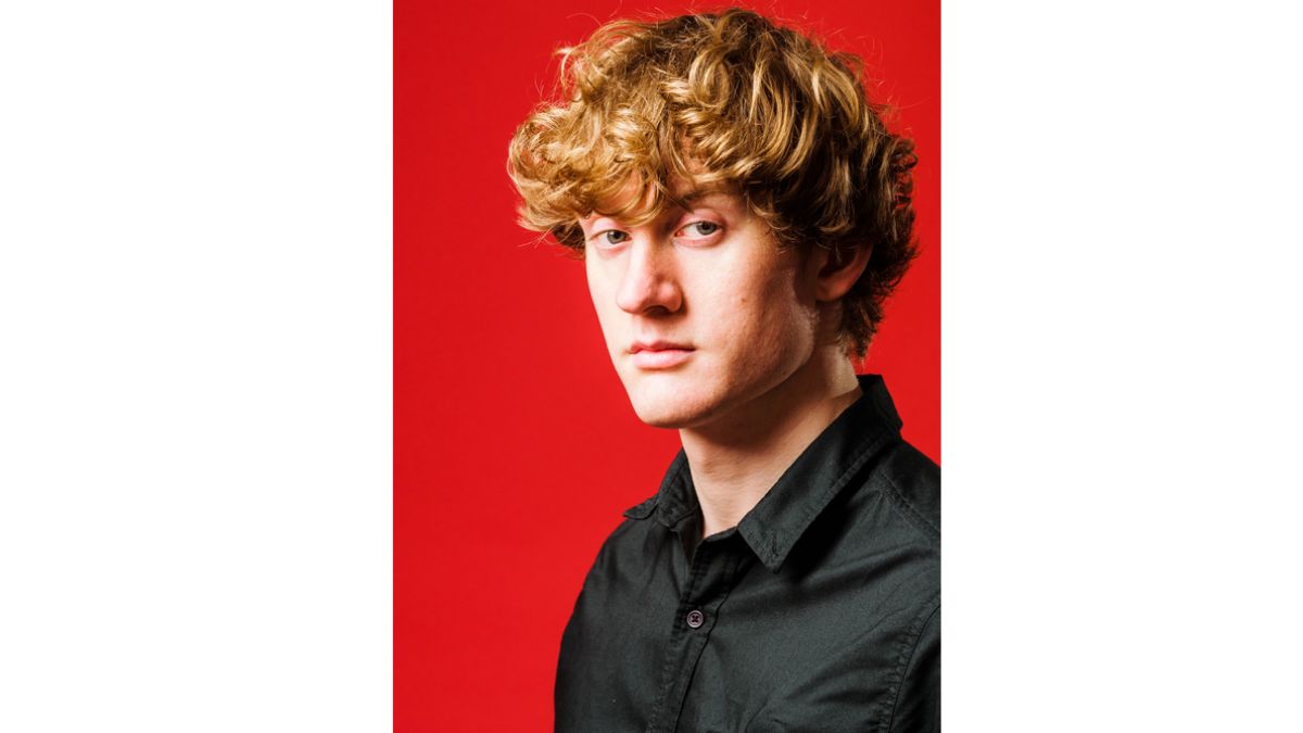 Portrait of a young actor during a professional photoshoot