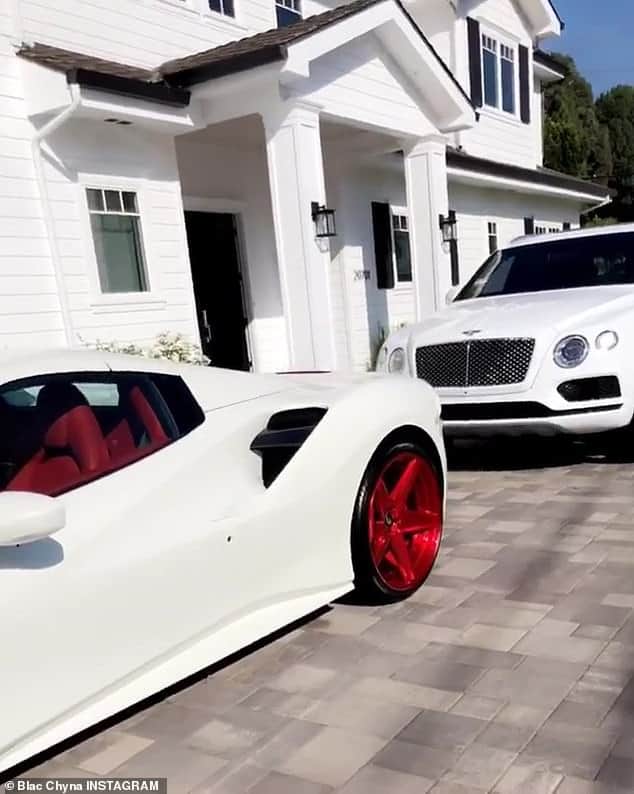Chyna's-Luxury-cars-parked outside-her-$3.1-million-home