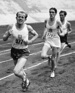 Emil Zatopek in Olympic race