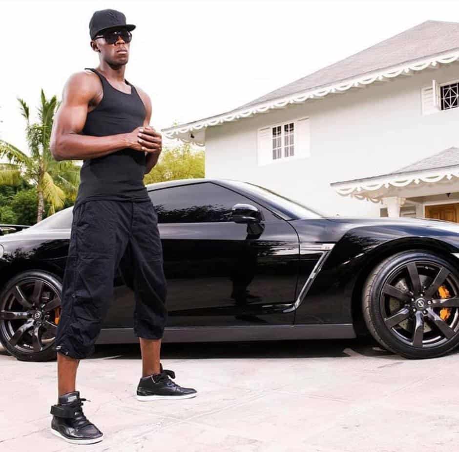 Usain with his car