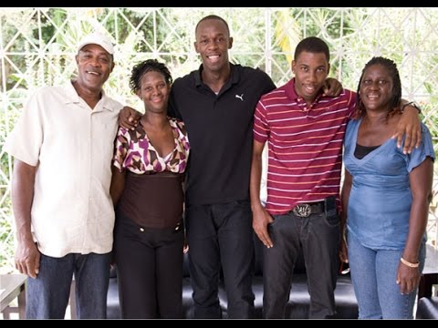 Bolt with his Family