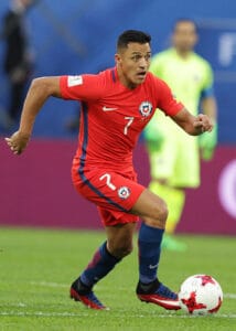 Sanchez in action for his national team