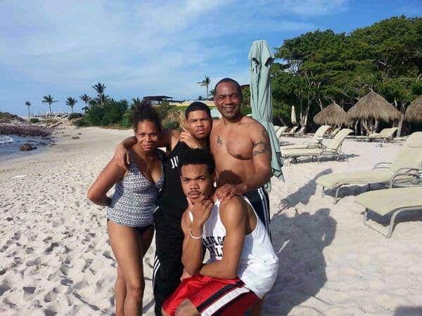 Chance The Rapper at the beach with his family.
