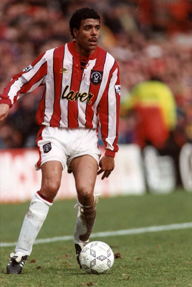 Chris playing for Sheffield United.