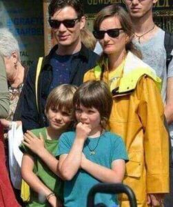 Cillian with his family, vacation