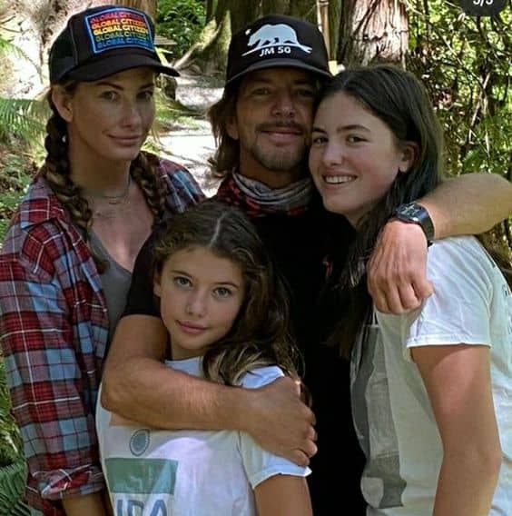 Eddie Vedder with his family