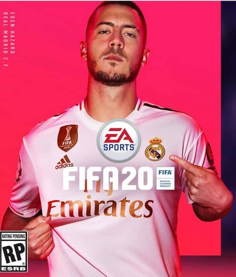 FIFA 20 cover featuring Eden Hazard
