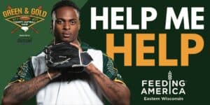 Green & Gold Charity Softball Game promo by Adams