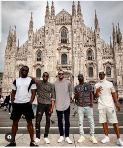 Harrison Smith enjoying a vacation with his friends in Milan, Italy.