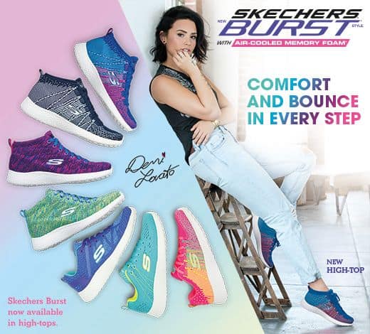 Demi Endorsing Shoe Brand Skechers.