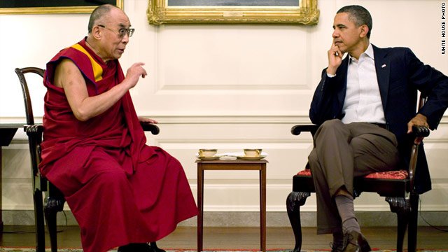 Dalai Lama with Barack Obama