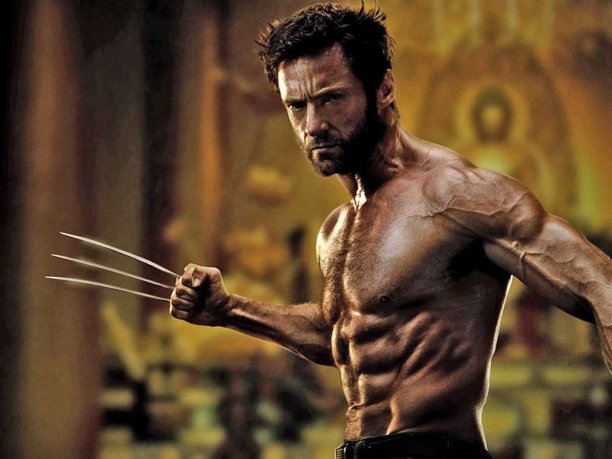 Hugh Jackman in his famous role of Wolverine