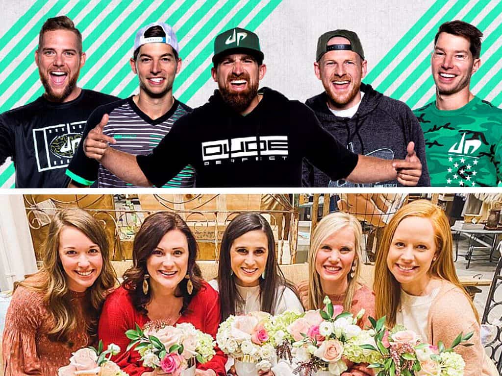 Dude Perfect members and their wives