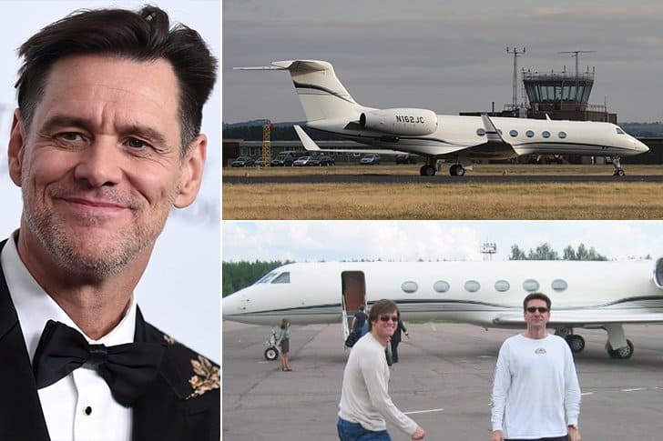 Jim Carrey and his Gulfstream V