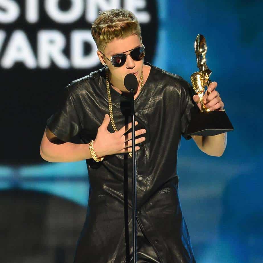 Bieber During His Award Accepting Speech At 2013 Billboard Music Awards.