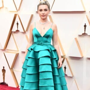 Pugh wearing Louis Vuitton's dress during Oscar award show