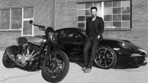Reeves with his Car and Motorbike