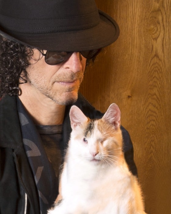 Howard Stern with his cat.