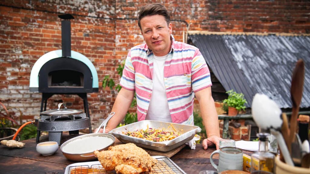 Jamie Oliver cooking his family favourites.