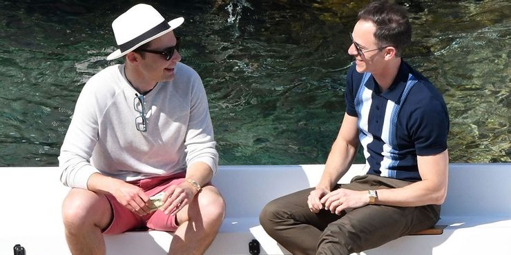 Jim Parsons with his husband on honeymoon.