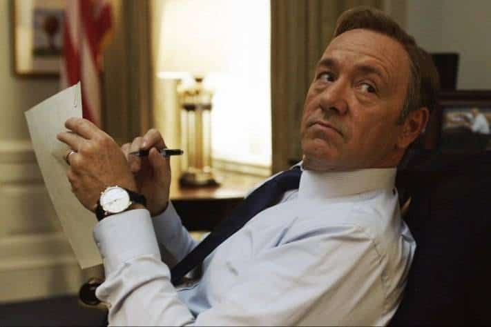 Spacey wearing Portofino watch in House of Cards