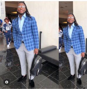 Jaylon Smith with his own brand CEV glasses