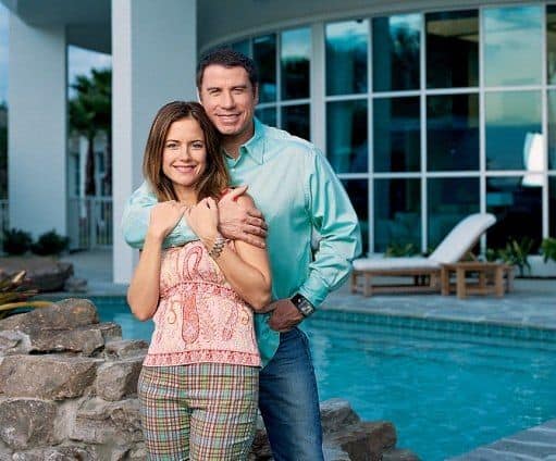 John Travolta with his late wife Kelly Preston