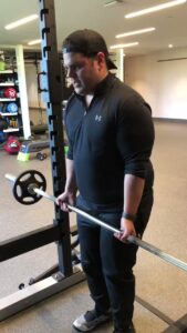 Josh Gad working out