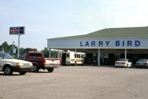 Larry Bird's car dealership in Indiana.