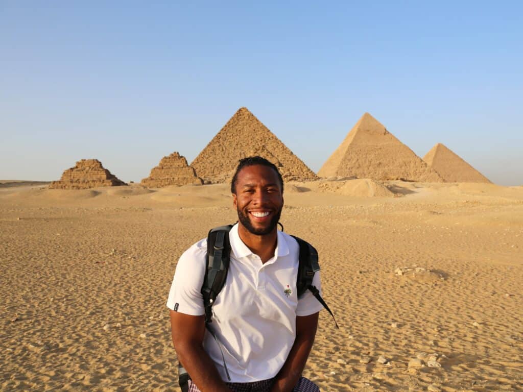 Larry Fitzgerald in a vacation at Egypt