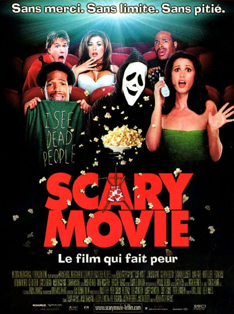 Scary Movie Poster with Ghostface Masked Killer