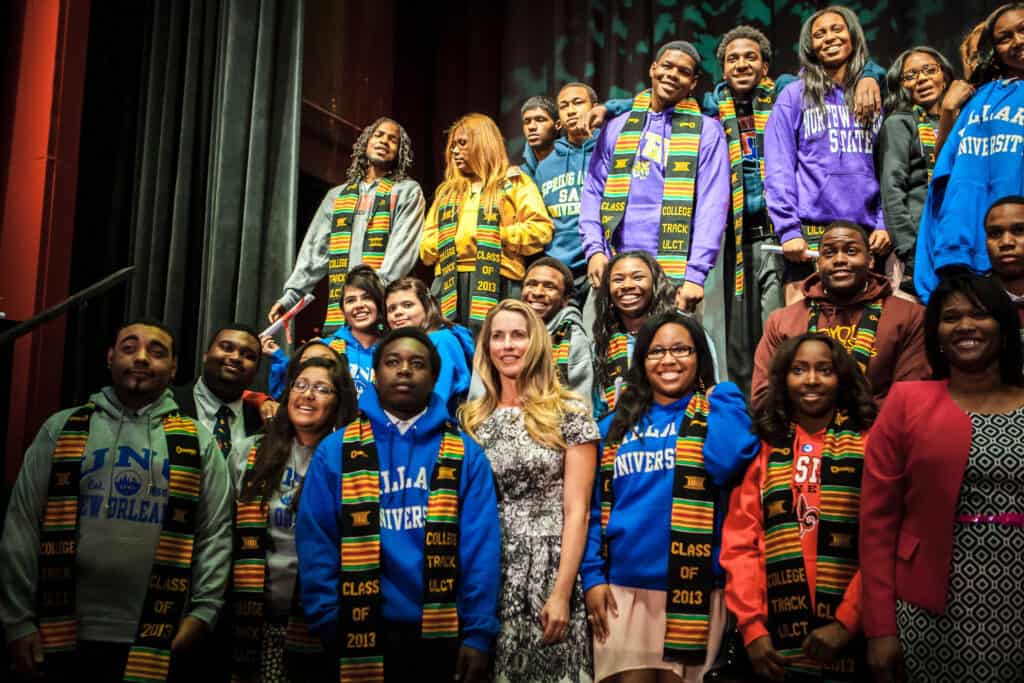 Laurene Powell at a graduation ceremony for Urban League College Track students.