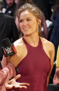 Rousey at the induction ceremony.