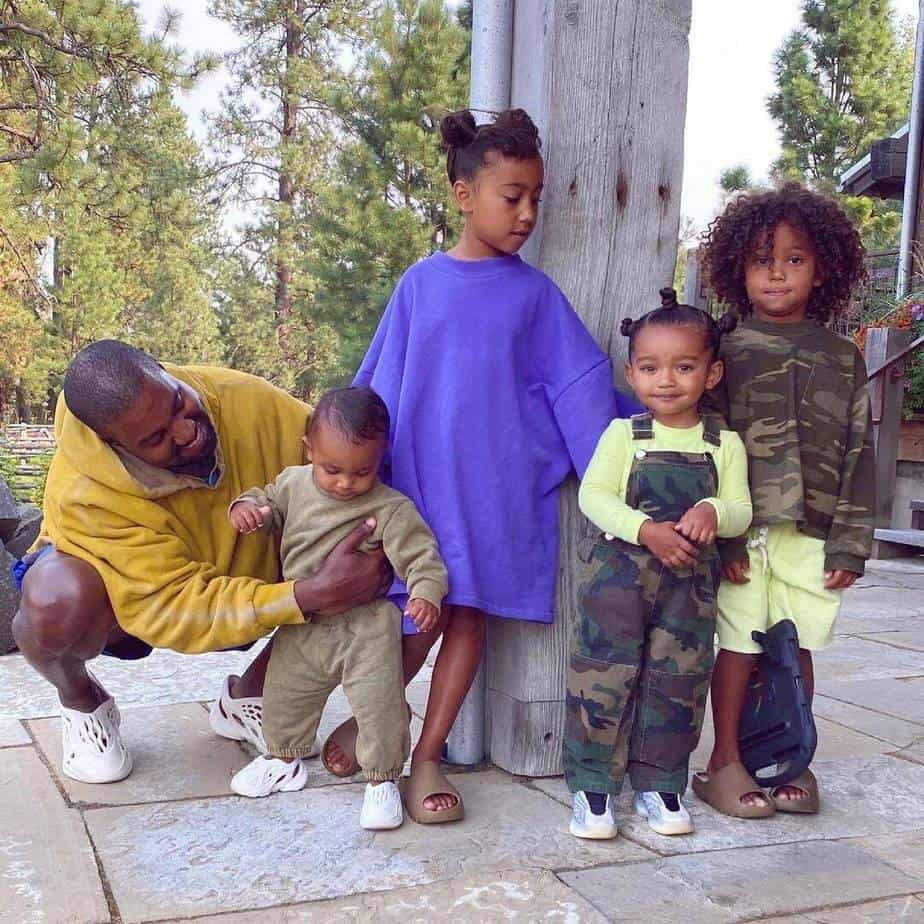 Kanye West With His & Kim's Kids Enjoying Tropical Vacation.