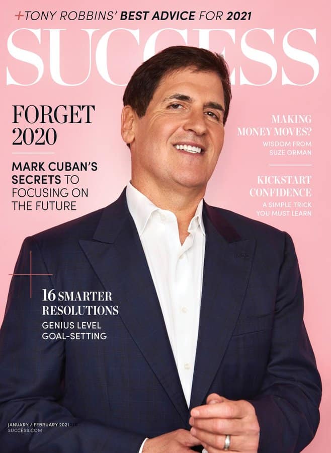 Cuban on the cover of 2020's Success Magazine