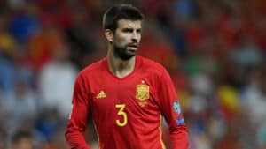 Pique with his national team
